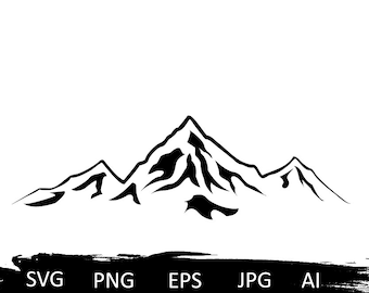 Cordillera montañas svg, montaña svg, camping svg, al aire libre svg, viajes svg, paisaje svg, naturaleza svg, colina svg, montañas clipart, montañas camisa