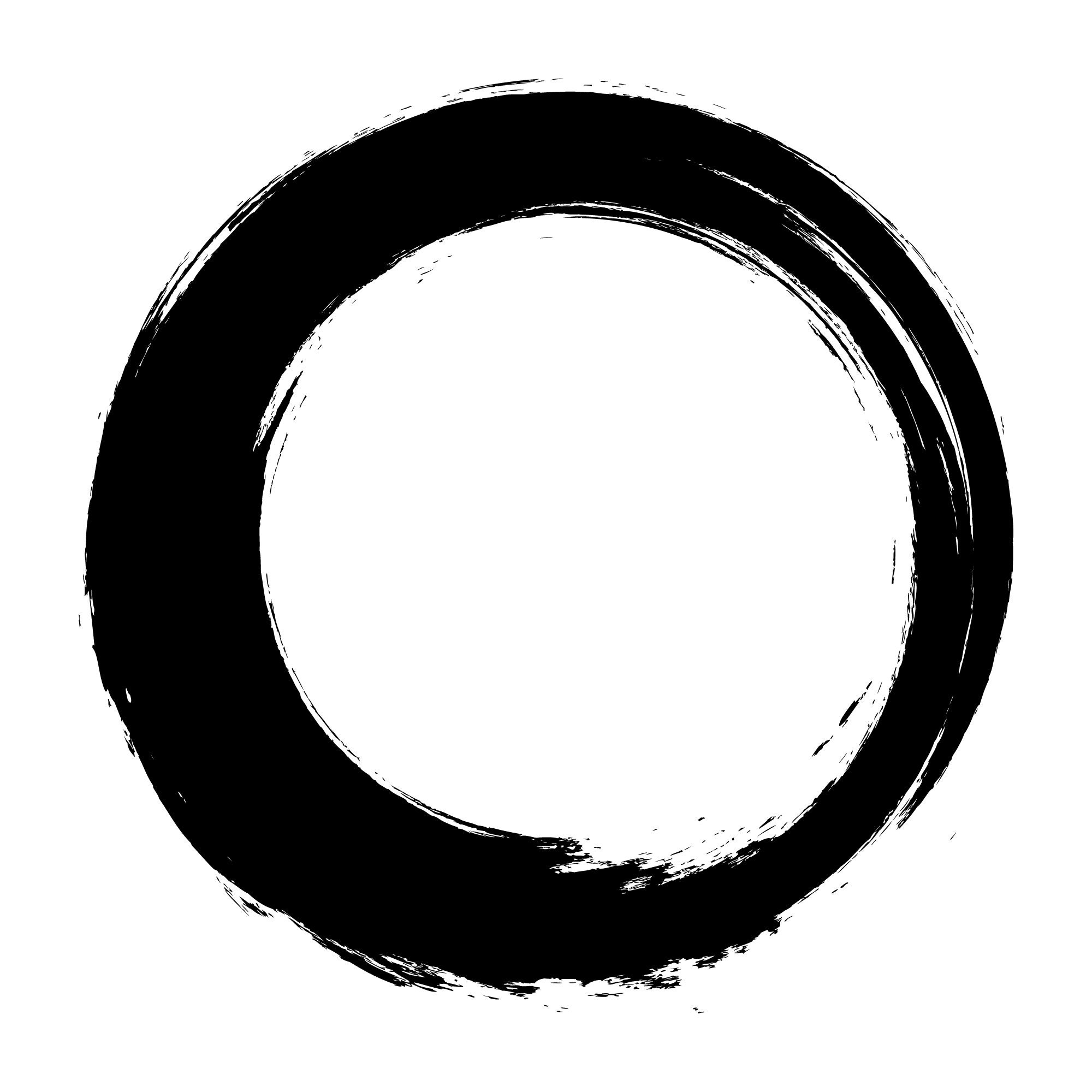 Brush strokes circles SVG paint brushes circle SVG Circle Etsy