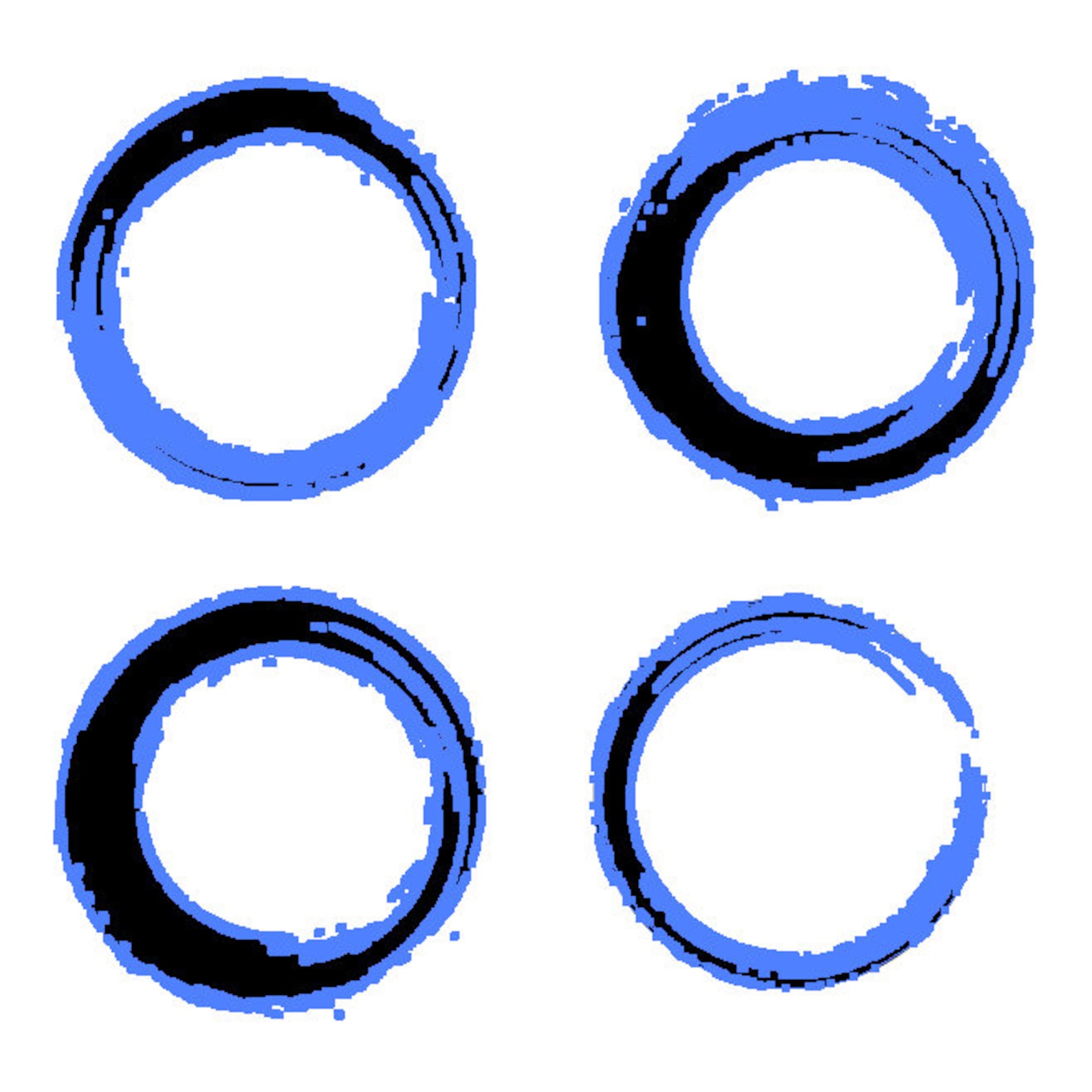 Brush Strokes Circles SVG Paint Brushes Circle SVG Circle Etsy Australia