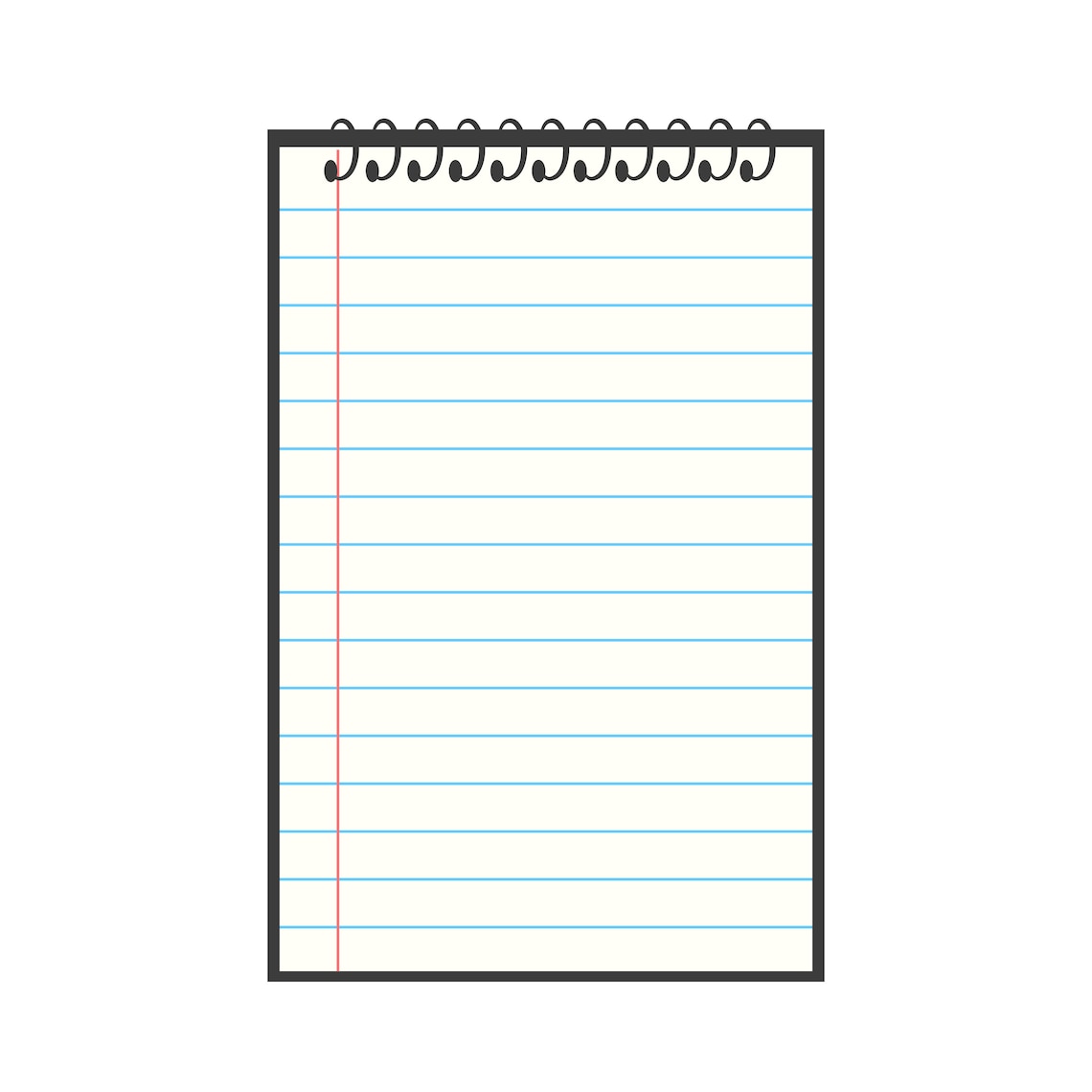 Notebook paper blank svg spiral notebook svg lined notebook Etsy