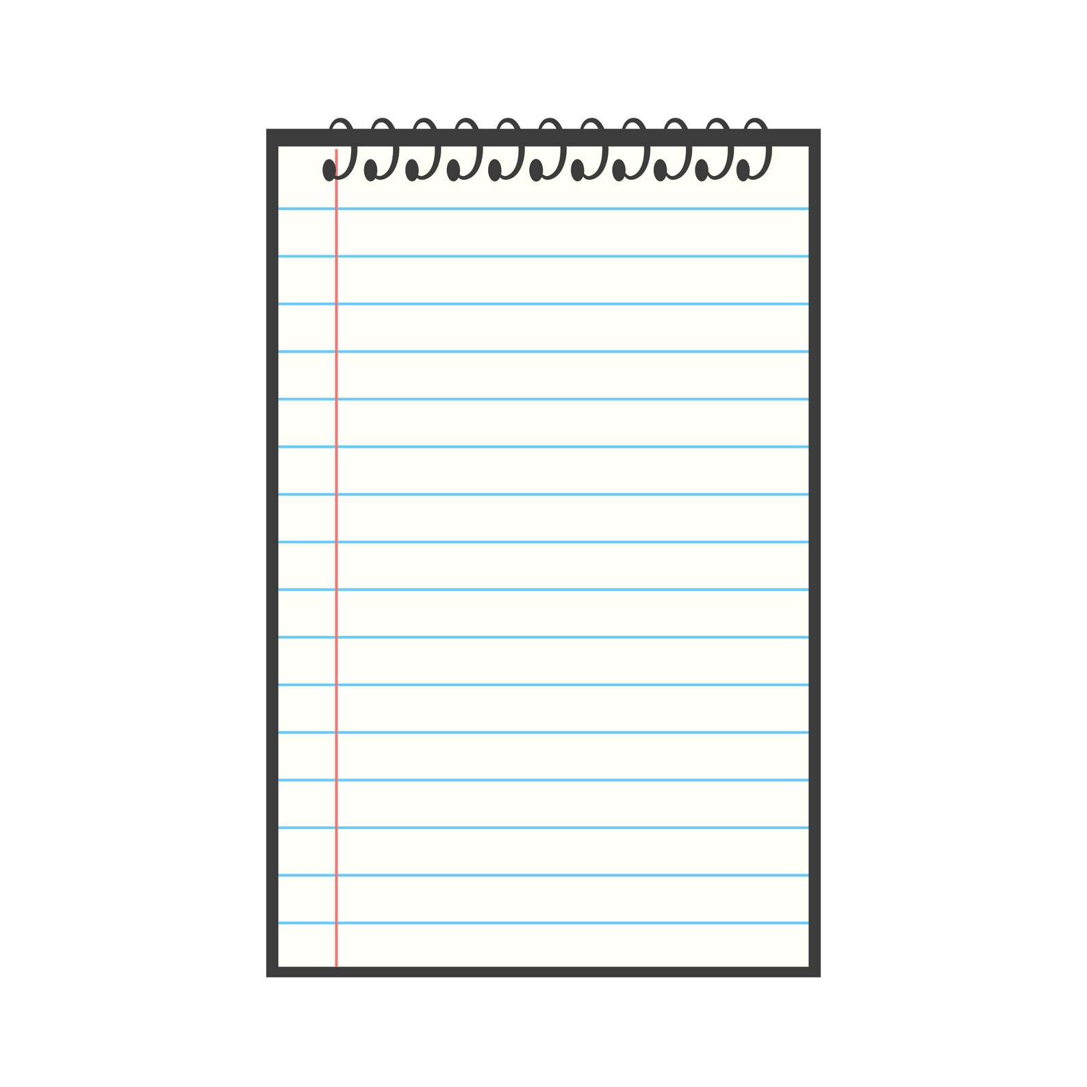 Notebook paper blank svg spiral notebook svg lined notebook Etsy