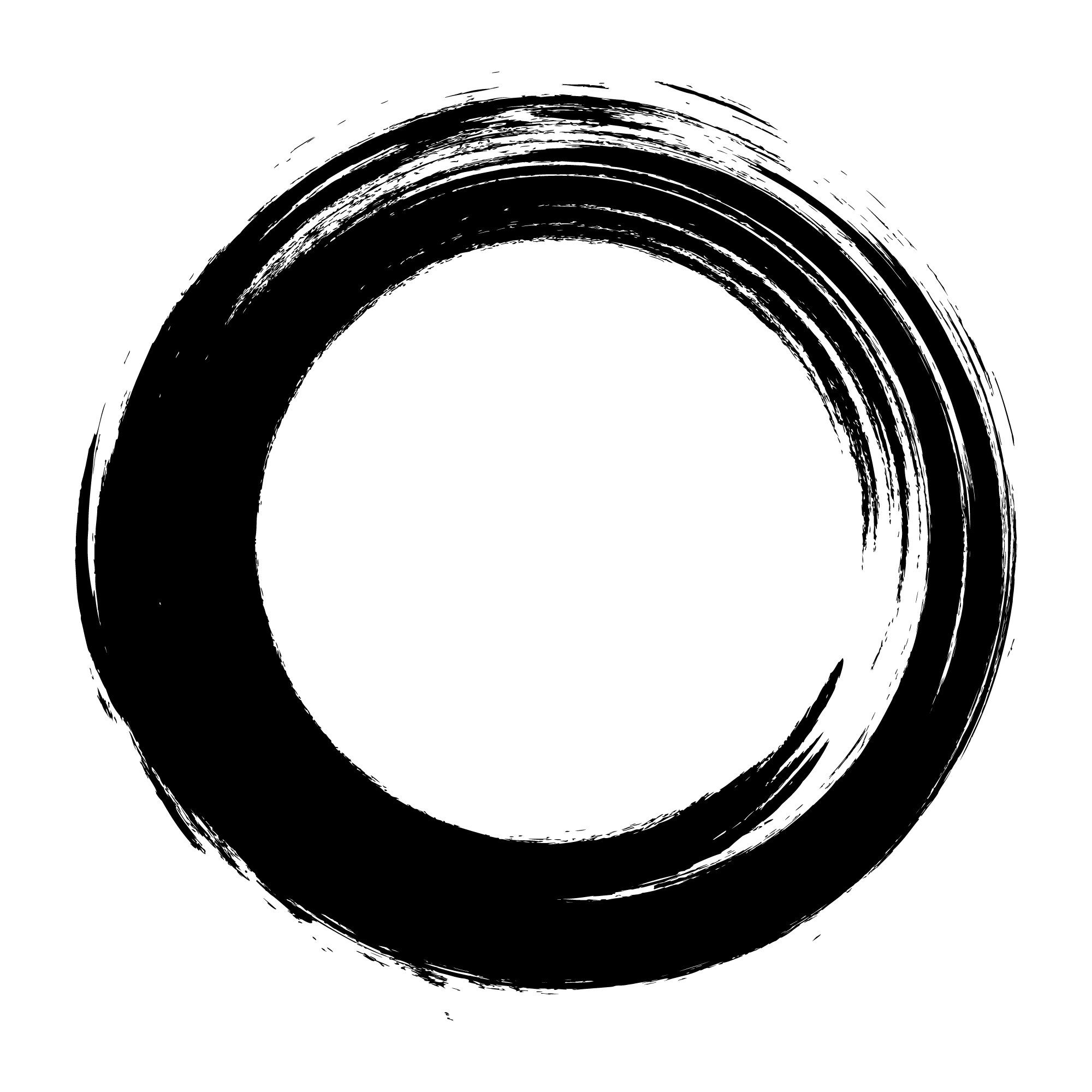 Brush Strokes Circles SVG Paint Brushes Circle SVG Circle Etsy