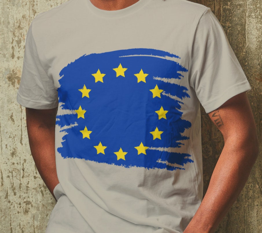 Europe Flag Svg Distressed EU Flag Svg European Union Flag Etsy