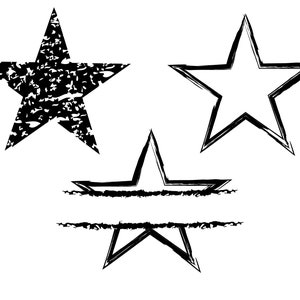 Distressed Star Svg, Monogram Frame Svg, Grunge Star Svg, Distressed ...