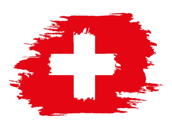 スイス国旗 svg、スイス国旗 シャツ、ダメージ加工 国旗 svg、スイス