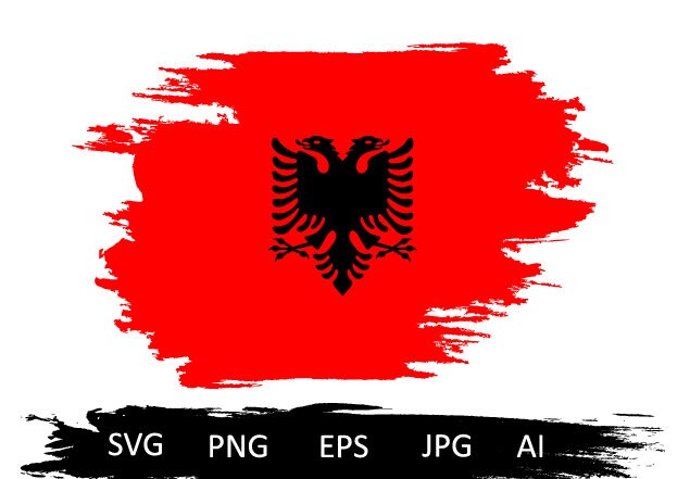 Adesivo per auto con bandiera dell'Albania, 15 cm, laminato