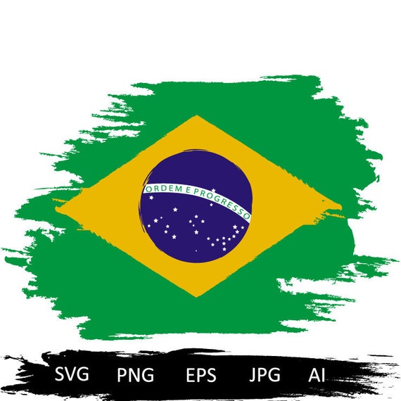 ブラジル国旗 svg、ブラジル国旗シャツ、ダメージ加工の国旗 svg