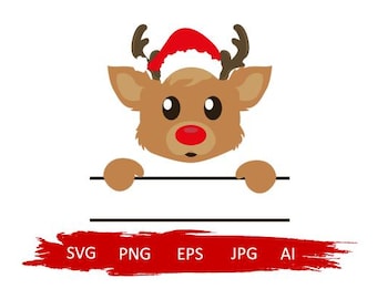 Silhouette Cut File, Cricut, Xmas Reindeer,Reindeer Face SVG,Reindeer Clip Art,Reindeer Head Svg,Christmas SVG,reindeer svg, little deer svg