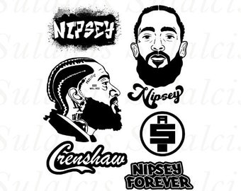 svg-png-eps-dxf-ai-jpg Nipsey Hussle silhouette .INSTANT DOWNLOAD