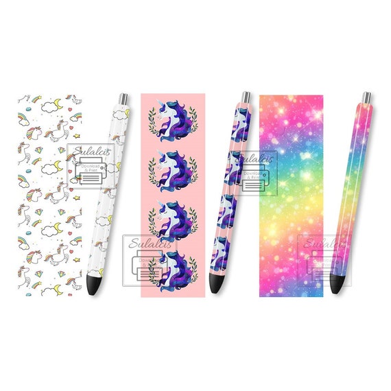 Unicorn Pen Wraps Set 3 Png,cute Pens for Girls,unicorn Gift