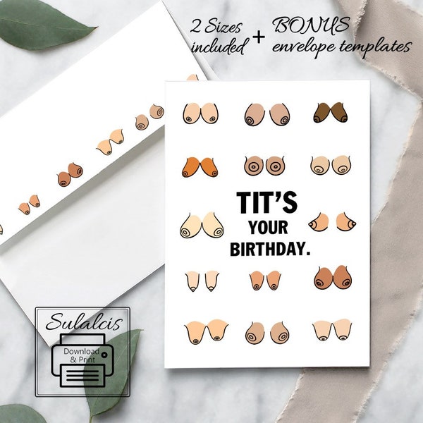 Saggy Boob Birthday Card Etsy Australia