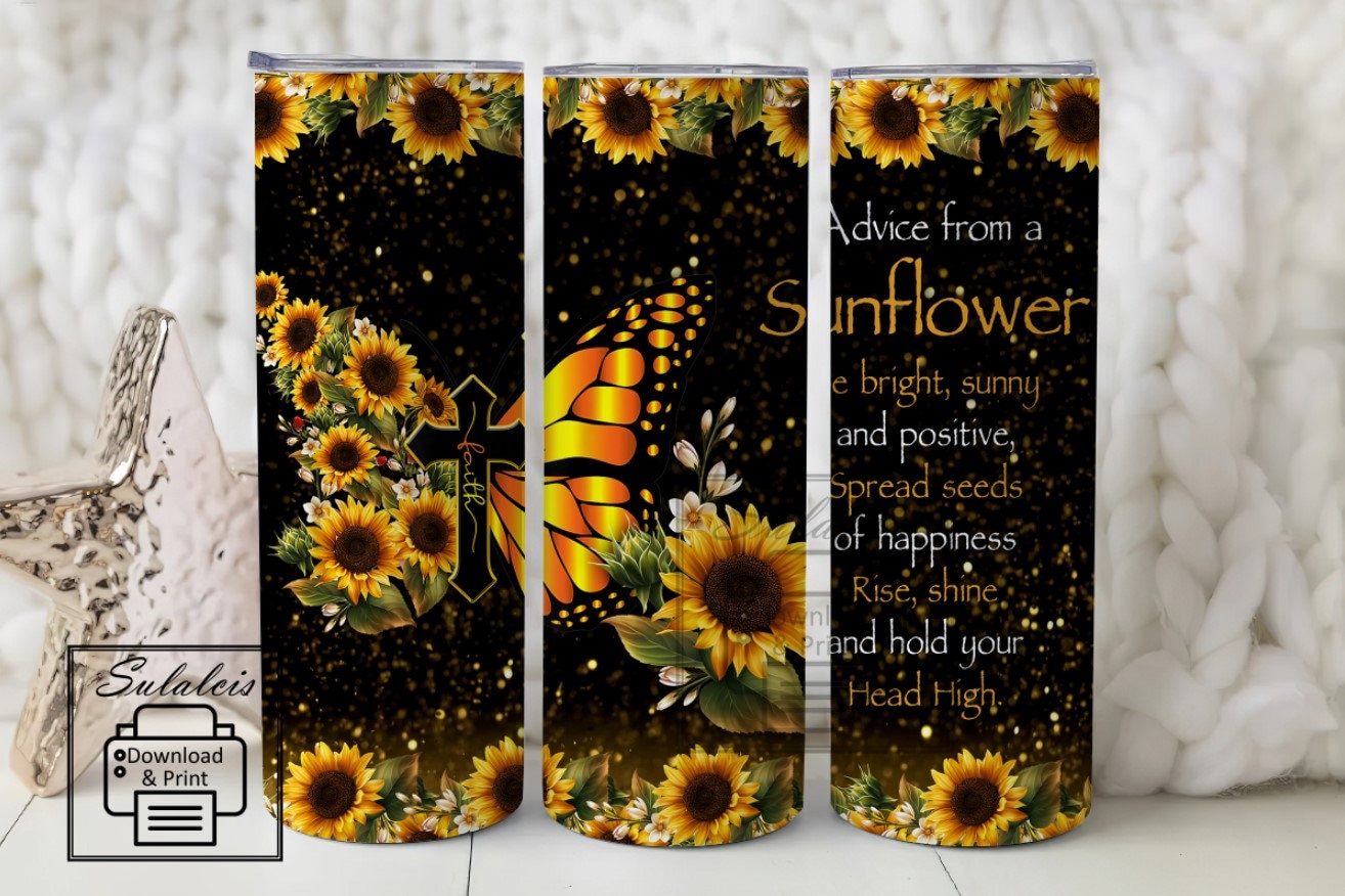 Set of Phrases with Sunflower Flower. Graphic by Светлана Зиновьева ·  Creative Fabrica