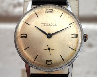 Raketa Vintage Mechanical Watch, 15 Jewels, Soviet Era ZIM Movement