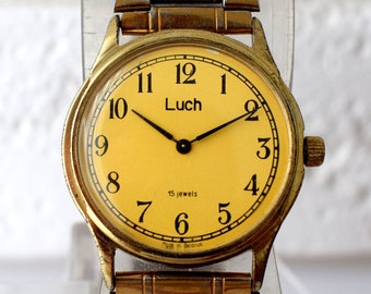 Rare LUCH Watch, Vintage Belarus Watch, Vintage watch, retro wrist watch for men, made in Belarus, gift for him, 2000, box, as new, unisex