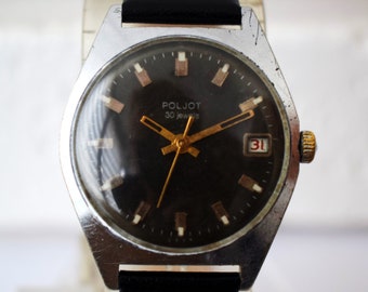 Vintage Poljot Automatic Watch: 30 Jewels, USSR Made, 1970s