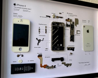 iPhone4 標本アート ホワイト フレーム無】iPhone 4 White 標本アート (A4サイズ)｜Yahoo