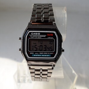 Replica of CASIO Metal Black A159W Digital Illuminator Watch - Etsy