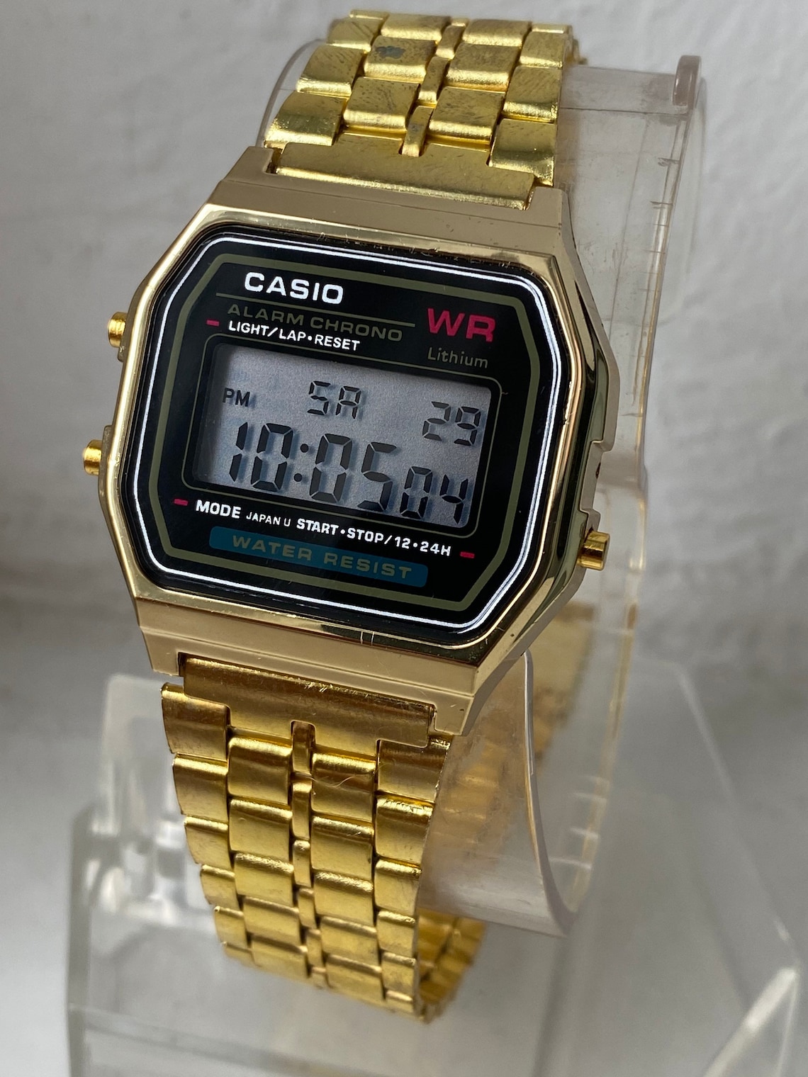 Retro CASIO Gold/Black A159W Digital Illuminator Watch Casio | Etsy