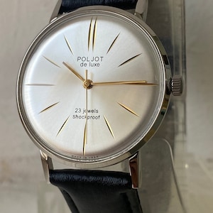 POLJOT de luxe 23 Jewels, Vintage watch Poljot, 1980s, rare Russian watch, vintage watch, Christmas gift, as new, retro unisex wrist watch