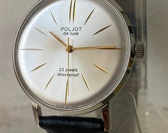 Relógio Poljot de Luxe Vintage: Relógio de Pulso Mecânico USSR 23 Jewels