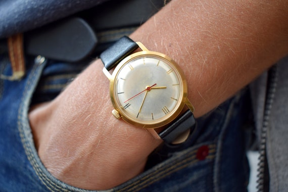 WOSTOK Gold Plated Rare Watch , Vintage Wostok Wa… - image 2