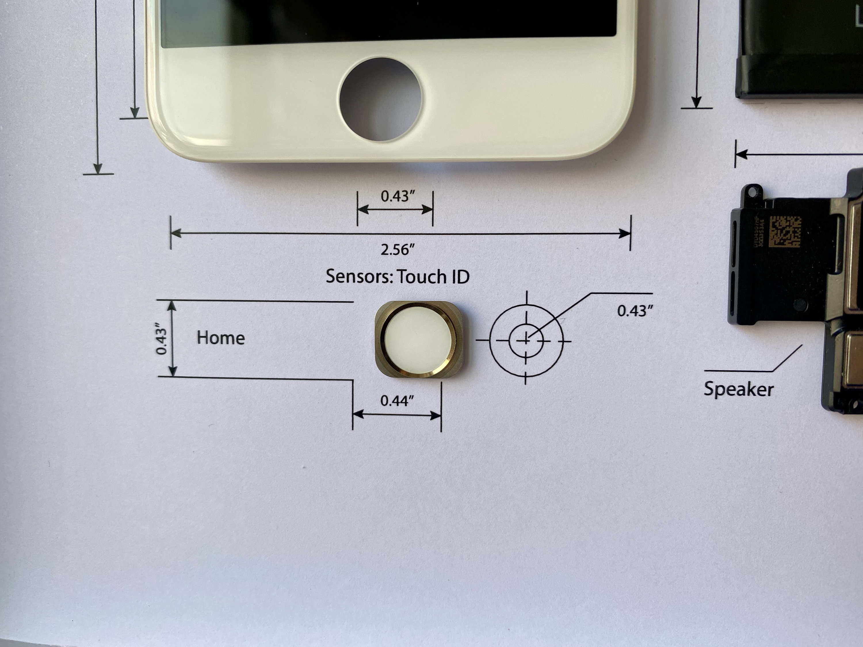 Framed iPhone 6 Rose Gold, Apple iPhone ART, Disassembled