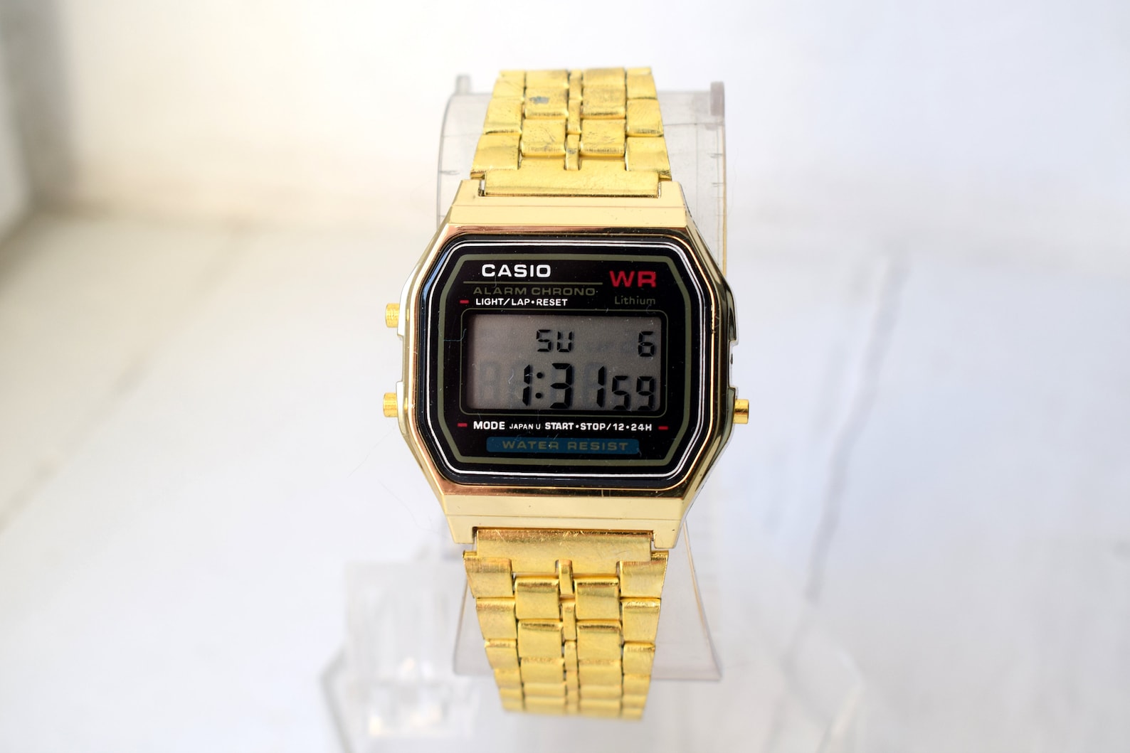 casio gold retro digital watch