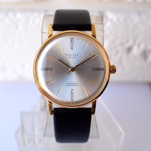 Poljot De Luxe Vintage Watch, Ultra Slim 23 Jewels, USSR Retro Wristwatch
