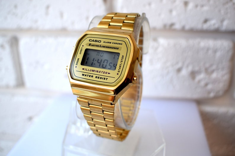 CASIO Gold A168 Original Digital Illuminator Watch Casio | Etsy Hong Kong