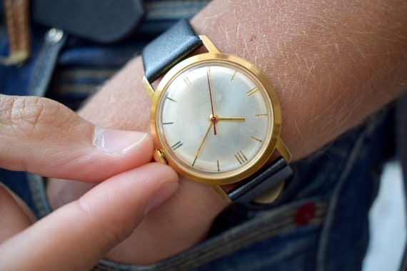 WOSTOK Gold Plated Rare Watch , Vintage Wostok Wa… - image 3