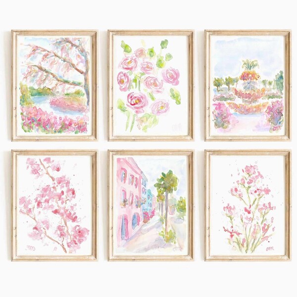 Pastel Pink Floral Etsy
