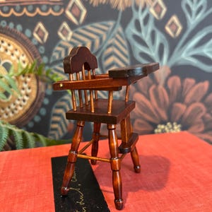 Vintage Miniature Wooden Highchair
