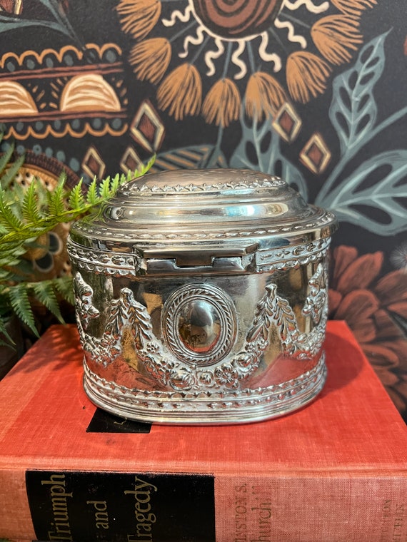 Vintage Silver-Plated Casket/Jewelry Box - image 5