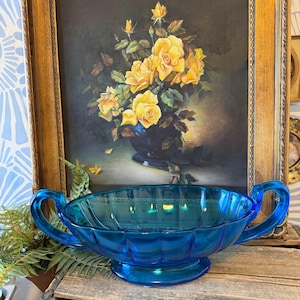 Val Saint Lambert Blue - Etsy