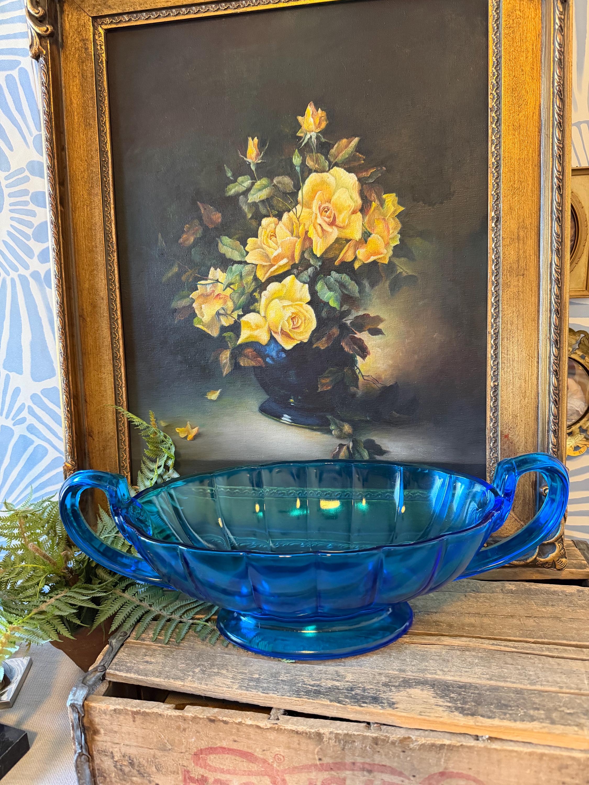 Val Saint Lambert Blue - Etsy