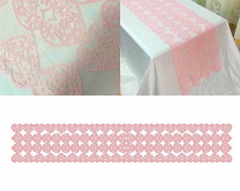 Pink Heart Table Runner/Valentines Day