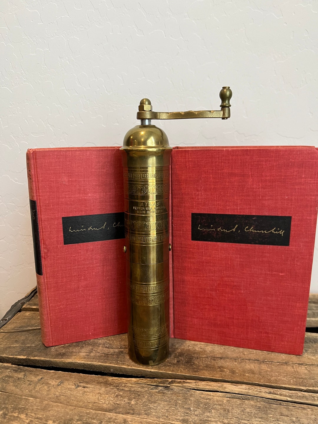 Atlas Brass Pepper Mill Etsy