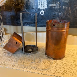 Vintage•Copper Scientific Set•With 3 Petri Dishes