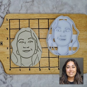 Custom Portrait Cookie Cutter, Personalised cookie cutter, 3d printed cutter, gift for baker, perfect birthday anniversary Christmas present
