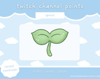 Plant Sprout Twitch Channel Points Icon Cute Green