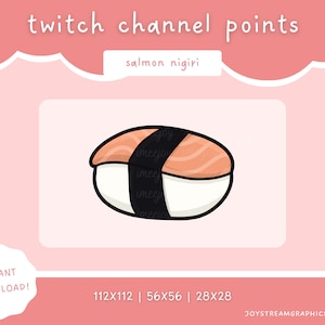 Salmon Nigiri Sushi Cute Kawaii Twitch Channel Points Icon