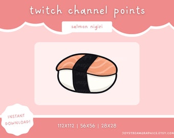 Salmon Nigiri Sushi Cute Kawaii Twitch Channel Points Icon