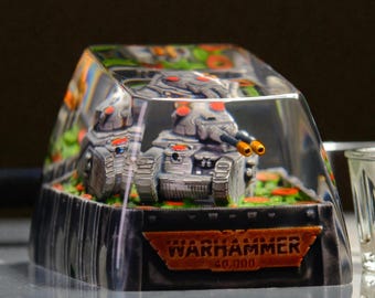 Handmade Tank Resin Artisan Keycap – Custom Mechanical Keyboard Keycap, Miniature Battle Vehicle Keycap, Gamer Gift, Gift for boyfriend