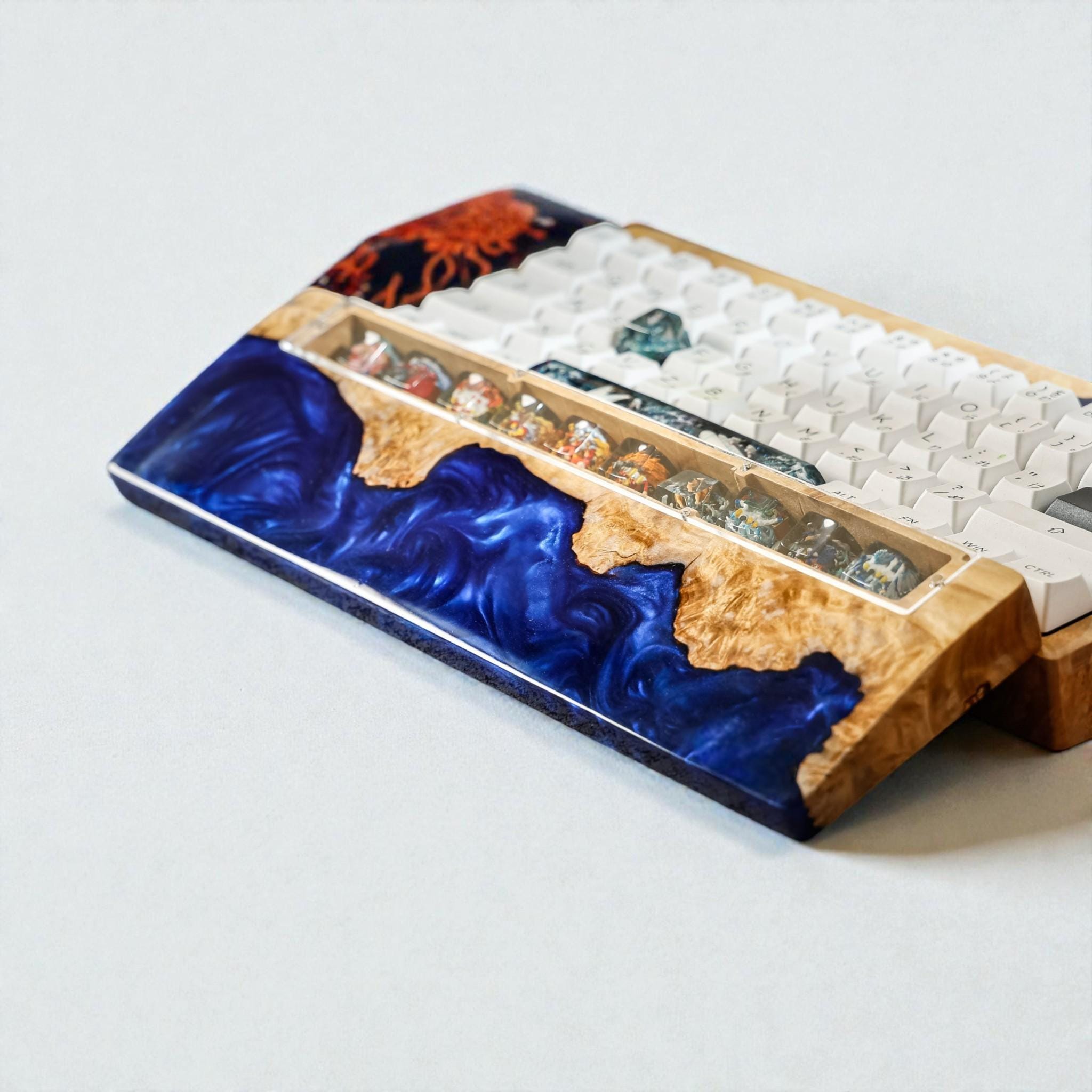 Handmade Wood & Resin Keyboard Wrist Rest, Ergonomic Mechanical ...