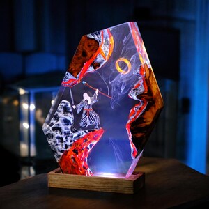 Customer Christmas Gift 2025 Gandalf Epoxy Lamp, Movie fan Resin Diorama Lamp, Custom Diorama Kit, Wizard Table Lamp, gift for him