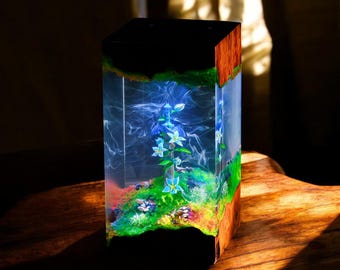 Resin Wood Night Light gift for game fans Tabletop Decor, Birthday Gift, Master Sword Lamp, Resin Egg Easter Gift, Zelda Fans Christmas Gift