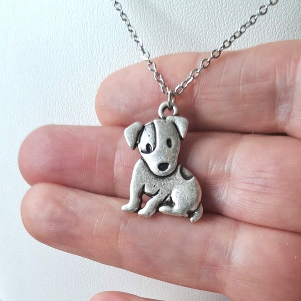 Collier pendentif Jack Russell, cadeau pour les amoureux de Jack Russell Cadeau pour les propriétaires de Jack Russell. Petit collier Jack Russell