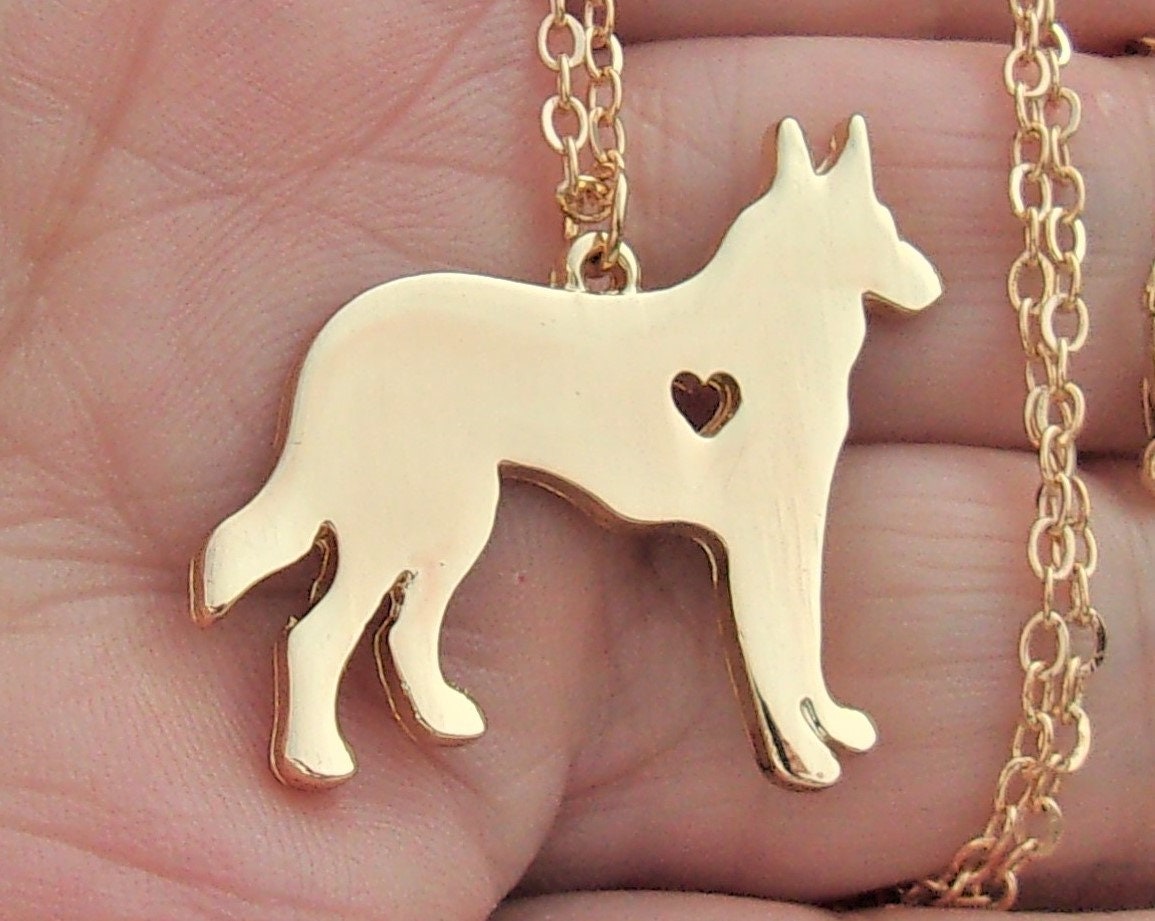 JoycuFF German Shepherd Necklace Cute Dainty Delicate Unique Personalized Birthday Gifts for Dog Lover Silver Stainless Steel Jewelry 