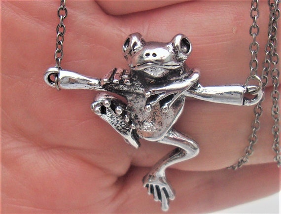 Frog Pendant 925 STERLING SILVER - ELIZ Jewelry and Gems