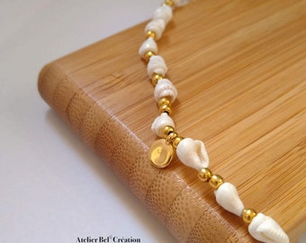 Natural shell necklace | gold plated